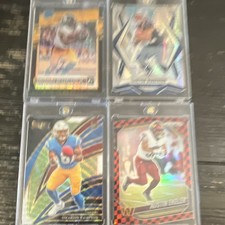 Panini NFL 2020 Donruss Optic Prizm 4-Card Lot McFarland Jr Henderson Ekeler