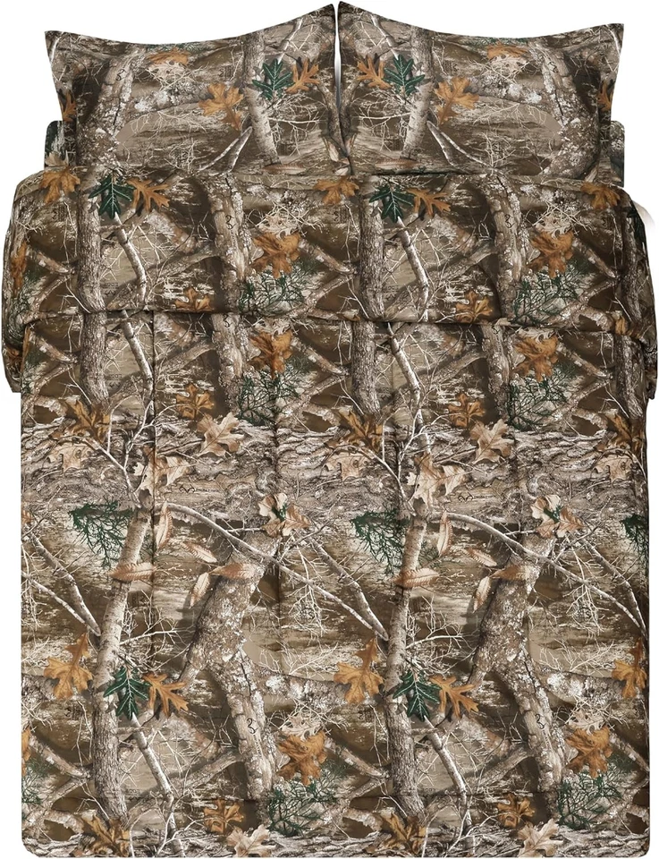 Juego de edredón VISI-ONE RealTree camuflaje - Juego de cama decoración de microfibra para todas las estaciones Foto 2 de 4
