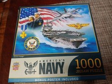 MasterPieces- AMERICA'S NAVY - ANCHORS AWEIGH- 1000 Piece Puzzle 72122-Complete