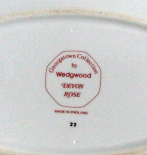 WEDGWOOD DEVON ROSE OCTAGON SHAPED RELISH / GRAVY UNDERPLATE 7 .75
