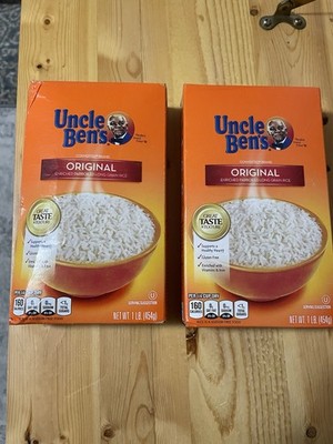 2 BOXES OF UNCLE BENS ORIGINAL RICE WITH DISCONTINUED LABEL FOR DISPLAY PURPOSES