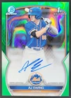 2023 Bowman Draft AJ Ewing Chrome Auto Green Lava Refractor /99 1st Mets JE4