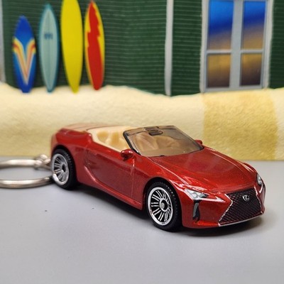 Fits 2021 Lexus LC 500 Convertible Red Custom Car Key Chain 