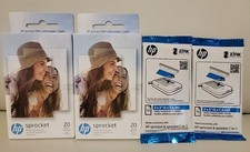 LOT of 4pk 60pc in Total HP Sprocket 2"x3" Sticky-Backed Zink Photo Papers OEM