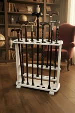 Rustic Wooden Walking Stick Stand  Cane Holder Organizer