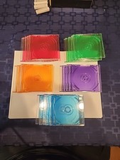 Lot of 25 Empty MiniDisc/Gamecube Slim Jewel Cases 5 Colors