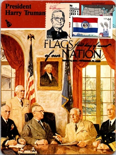 Dr Jim Stamps Maximum Card Harry Truman Missouri State Flag 44C Combo Fdc