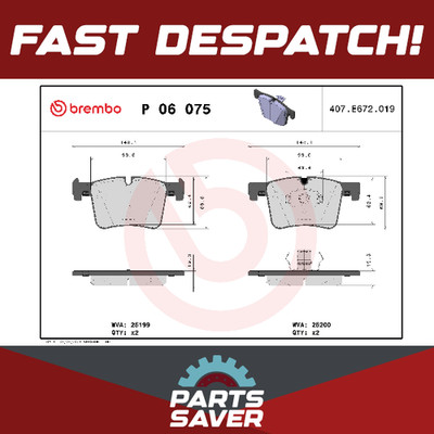 Brake Pads Set fits BMW X3 F25 1.6 Front 14 to 17 N20B16A Brembo 34106799801 New