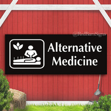 Alternative Medicine Indoor Outdoor Banner Sign with grommets