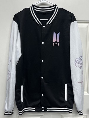 Rap Monster 94 BTS K-POP Korean Boy Band Varsity Letterman Button Down Jacket XL