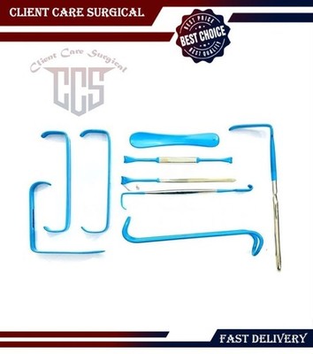 Face Lift Brow Lif Dissectors & Elevator Set of 6 Pcs,Plastic Surgery Instrument