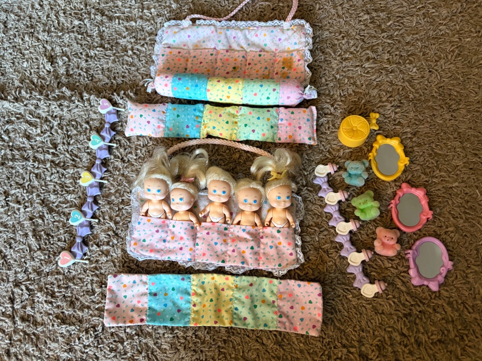 Blonde Hair Lot Of 5 + Accessories