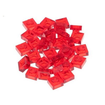30x Lego Bau Stein 1x1 Platte transparent rot Star Wars 6513963 30008 3024