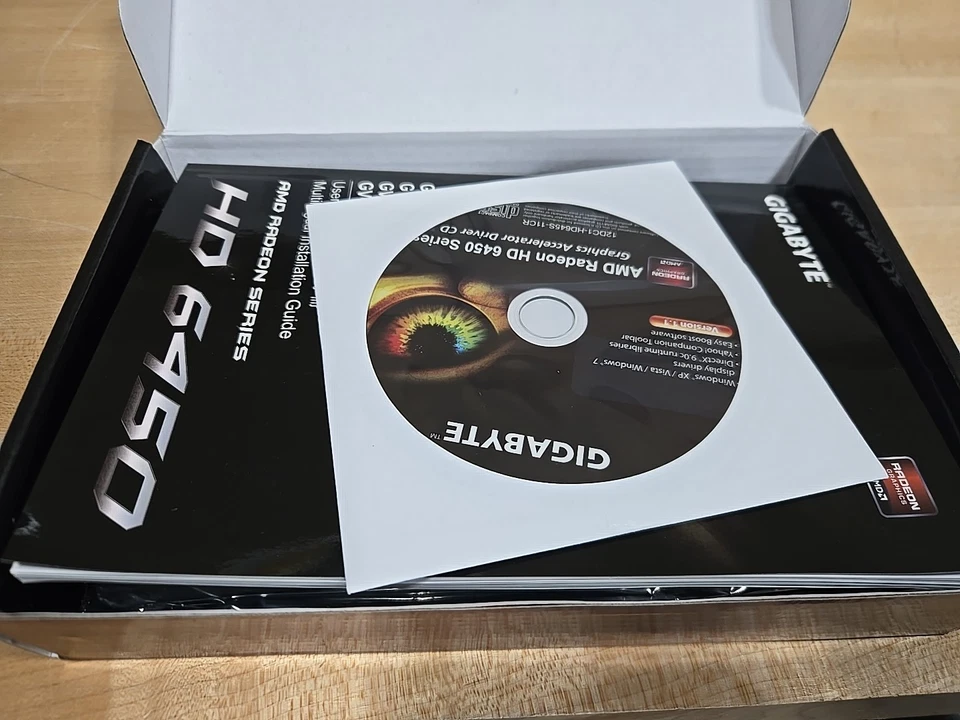 Gigabyte HD 6450 Silent 1GB DDR3 PCIe Video Card HDMI Gold Plated AMD Radeon NOS - Image 2 of 4