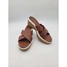 Cole Haan Briella Grand OS Brown Sandal Wedge Slide SZ 8 B