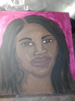 painting of Claressa Shields