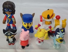 7 Mini Toys Cindy Lou Ryan's World Peppa Pig Bluey Paw Patrol spidey