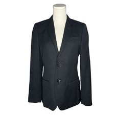 J Crew Women  s Ludlow Black 100 Wool Two Button Blazer Size 6 Classic Academia