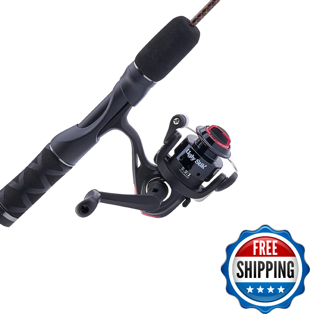 Ugly Stik GX2 Ice Spinning Reel and 36" Fishing Rod Combo, 1