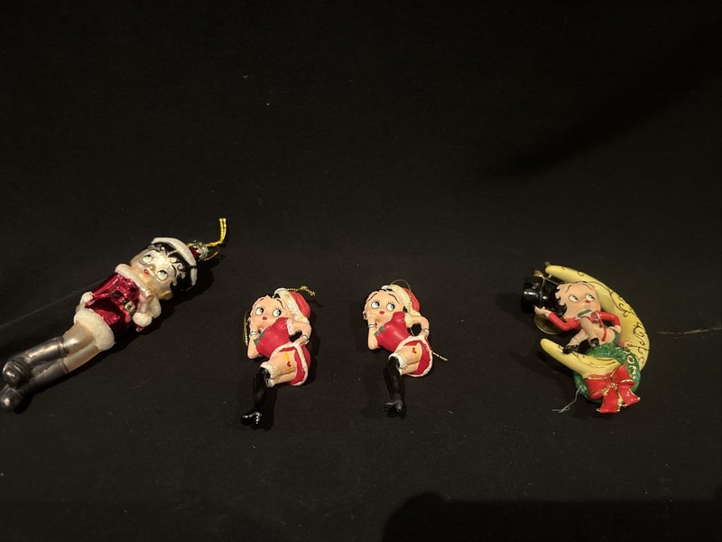 BETTY BOOP Christmas Ornaments Danbury Mint, Lot Of 4