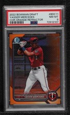 2022 Bowman Draft Chrome Orange Refractor 7/25 Yasser Mercedes PSA 8 0o48