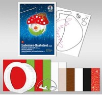 Bastelmappe LATERNEN-BASTELSET Pilz Laterne Basteln BASTEL-MAPPE-SET