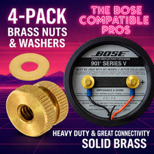 Bose 901 Series I-VI Brass Replacement Screws  Washers Speaker Post Fit