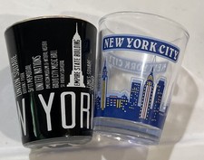 Two New York City Shot Glasses-NEW- City Skyline Designs