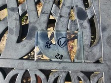 Antike Franz&ouml;sische Kutschenuhr ABGESCHR&Auml;GTE GLASSCHEIBE 85mm x 58mm Uhrmacher