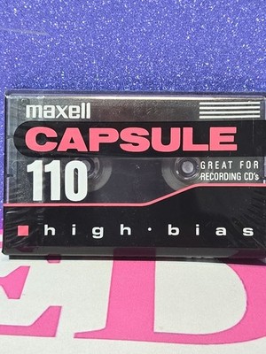 MAXELL CAPSULE HI BIAS 110 1990 TYPE II BLANK CASSETTE TAPE (NEW SEALED)