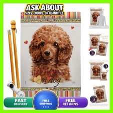 Breeze Decor Miniature Poodle Happiness House Flag Set Dog Puppy Spoiled Paw