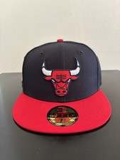 Chicago Bulls New Era 59Fifty Hat Navy Blue Size 7 3/4 Brand New