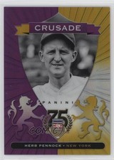 2014 Panini Hall of Fame Crusades Purple 39/50 Herb Pennock #20 HOF 0l2