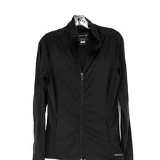Merrell Opti-Wick Full Zip Long Sleeve Mock Neck Jacket Womens Size Medium Black