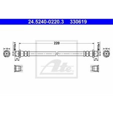 ATE Bremsschlauch hinten für Opel Astra G CC Caravan Combo Kasten/Kombi
