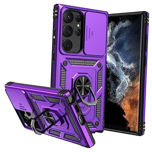 for Galaxy S23 Ultra Case, Samsung S23 Ultra Case,with Camera Purple-image