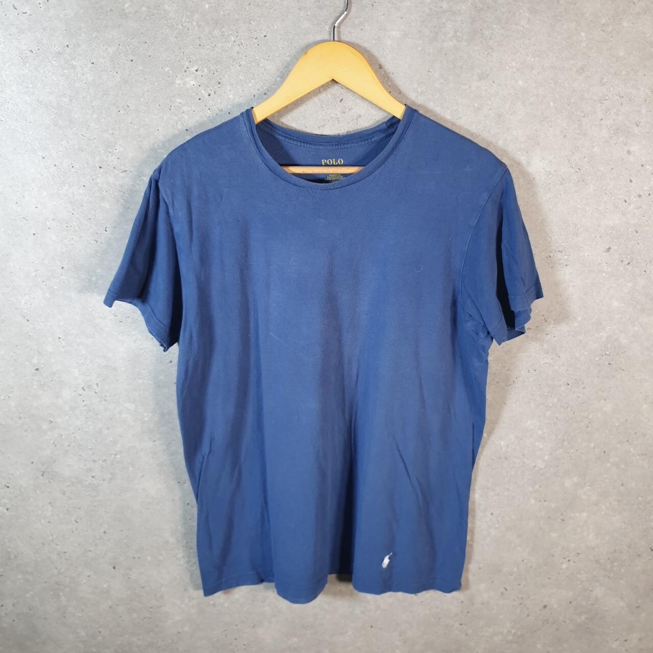Polo Ralph Lauren vintage uomo blu medio ricamata vestibilità classica pony
