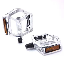 WELLGO 9/16'' MG-3 Fixed Pin Bike Pedals for MTB BMX DH Platform Silver
