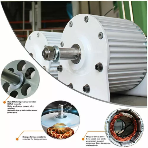 1kW 3phasen Permanentmagnet Generator 500U/min Windturbine Synchronousgenerator - Bild 6 von 23