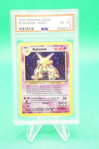 1999 Pokemon Game #1 Alakazam Holo PSA 6 ME1