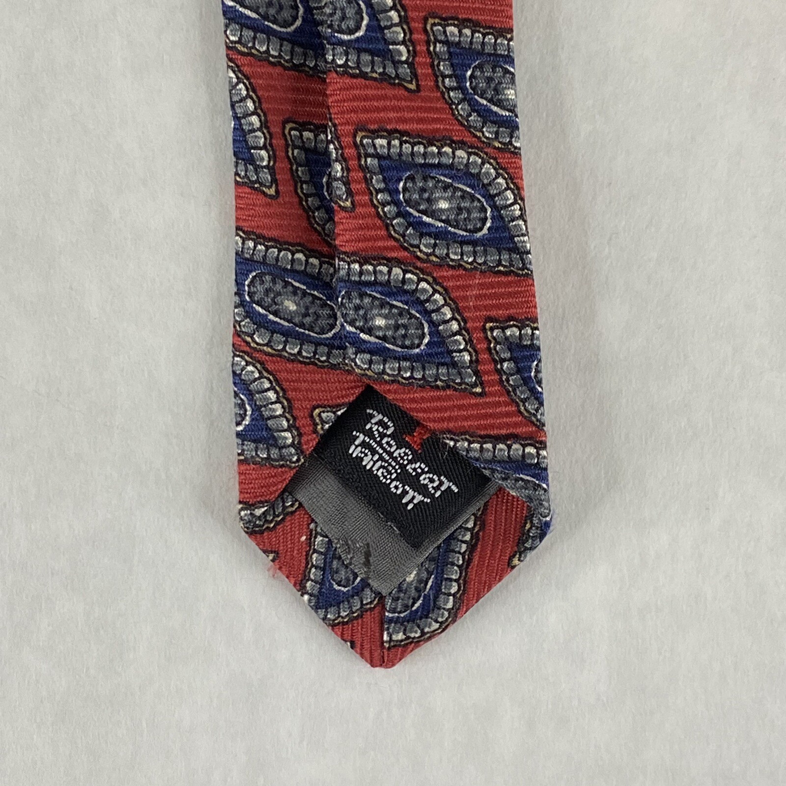Robert Talbott Nordstrom Peach Finest Silk Hand-Printed in Italy Vintage Tie image 6
