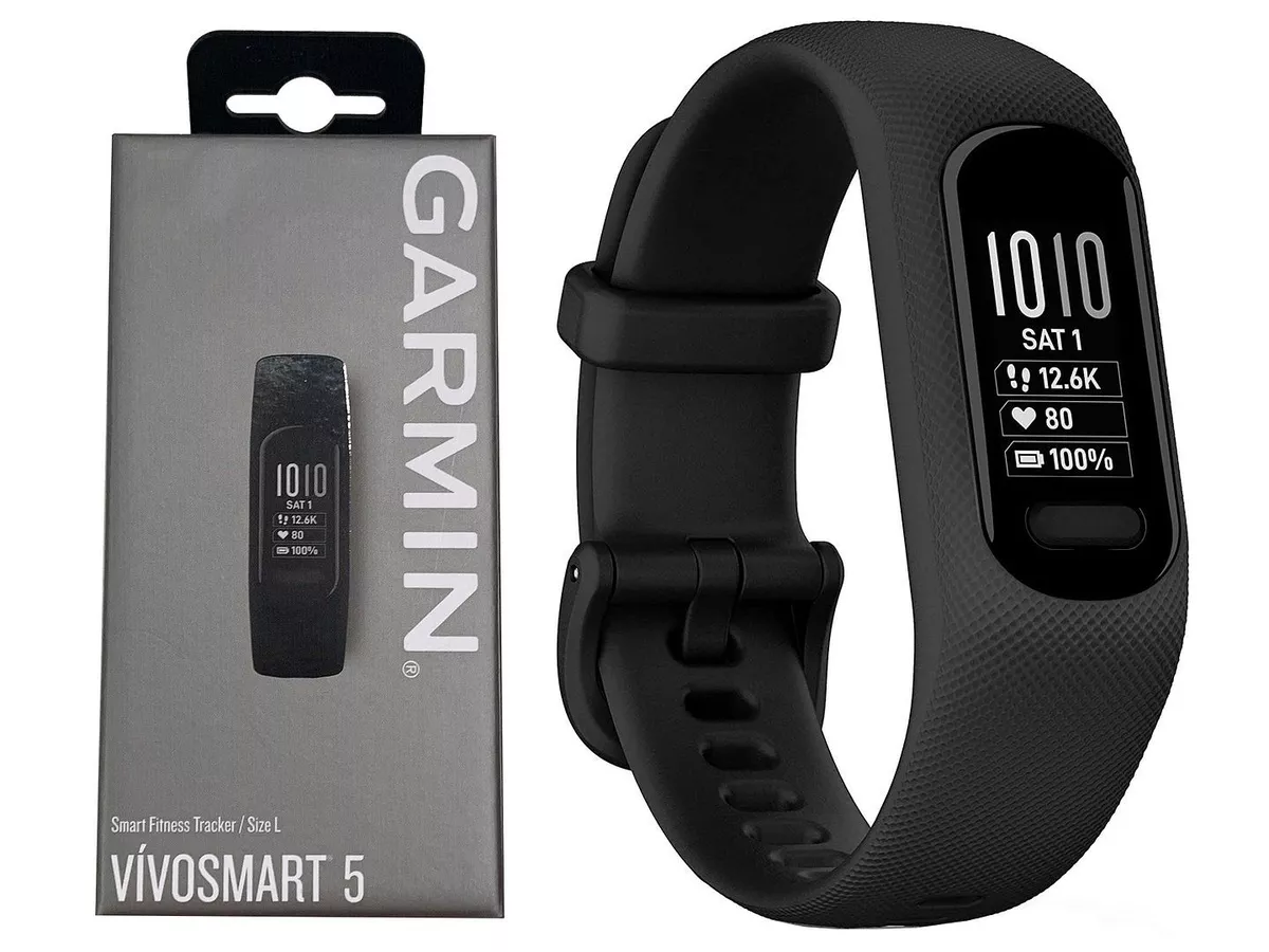 Garmin Vivosmart 5 Fitness Activity Tracker ( Black, Large ), 010-02645-14