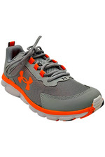 Under Armour Kids Boy's Assert 9 Sneaker Gray/White/Orange