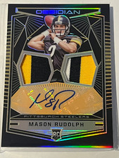2018 Panini Obsidian Mason Rudolph Dual Rookie Patch Auto Jersey # 02/50 No.13