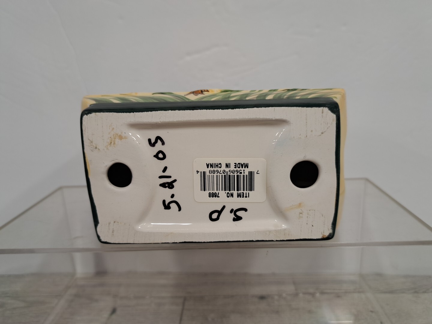 Vintage Farmhouse Rooster Kitchen Ceramic 7" Utensil / Napkin Holders Country