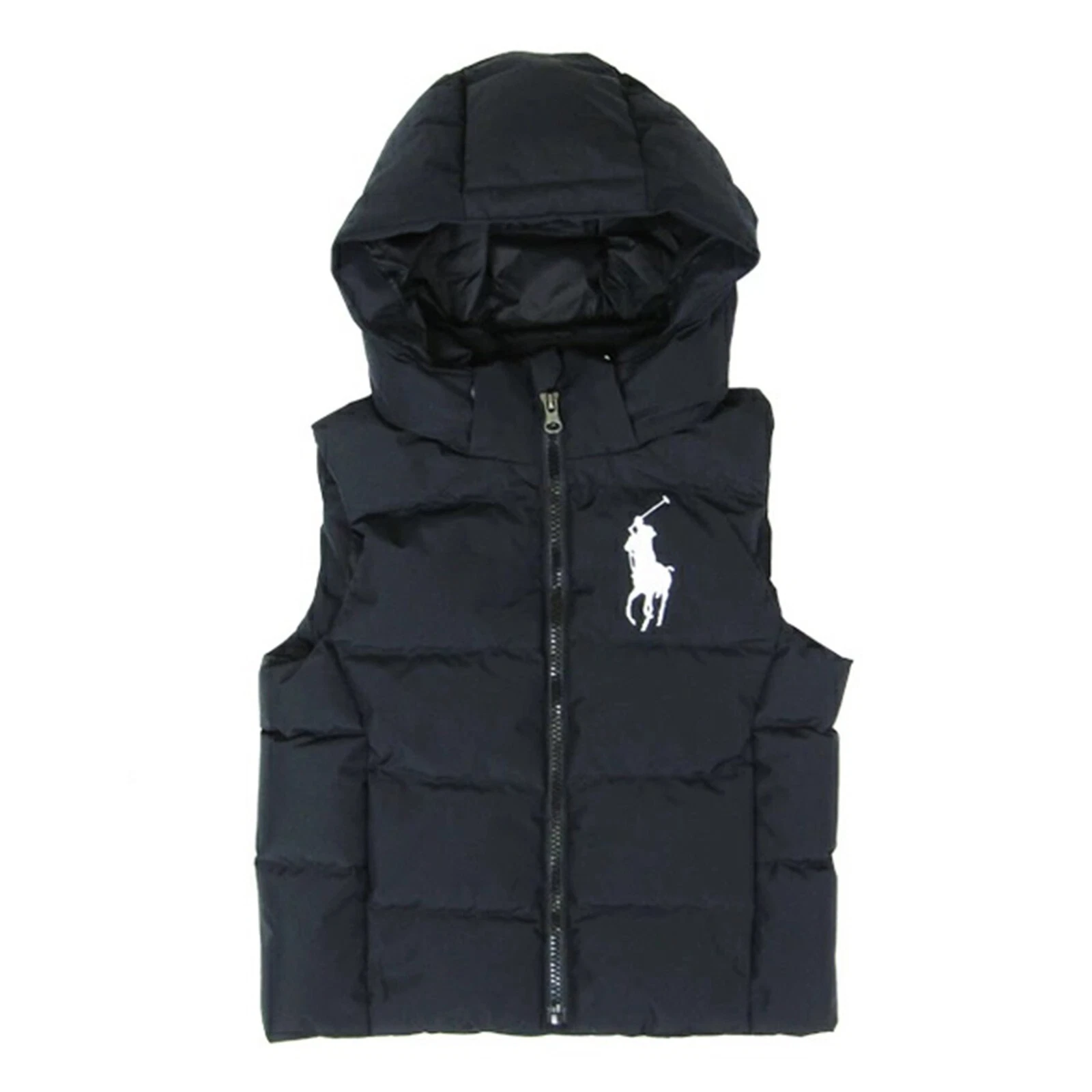 Polo Ralph Lauren Kid's (2-7) Big Pony Hooded Puffer Down Vest Jacket - Black