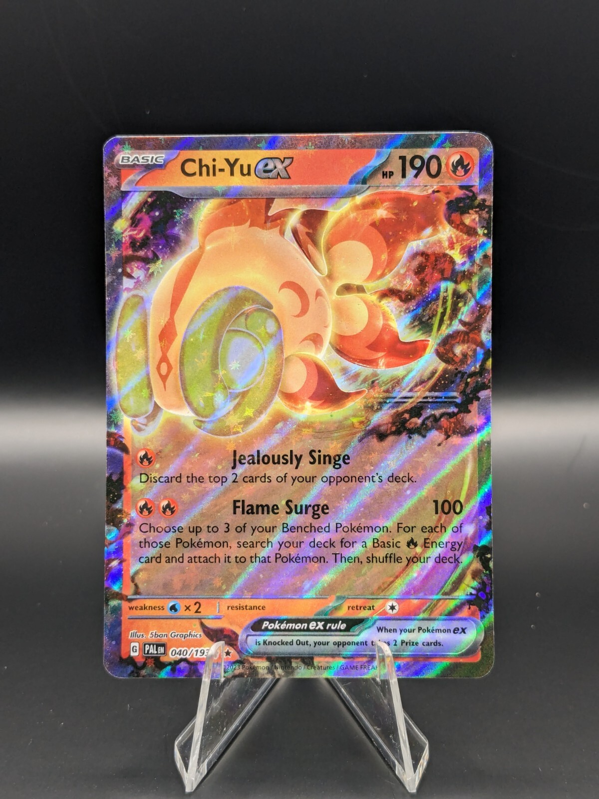 Chi-Yu ex basic two black star 040/193 Scarlet and Violet Paldea Evolved