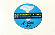 Vintage Vitreous Hindusthan Twyfords Sanitaryware Advertising Enamel Sign EB341