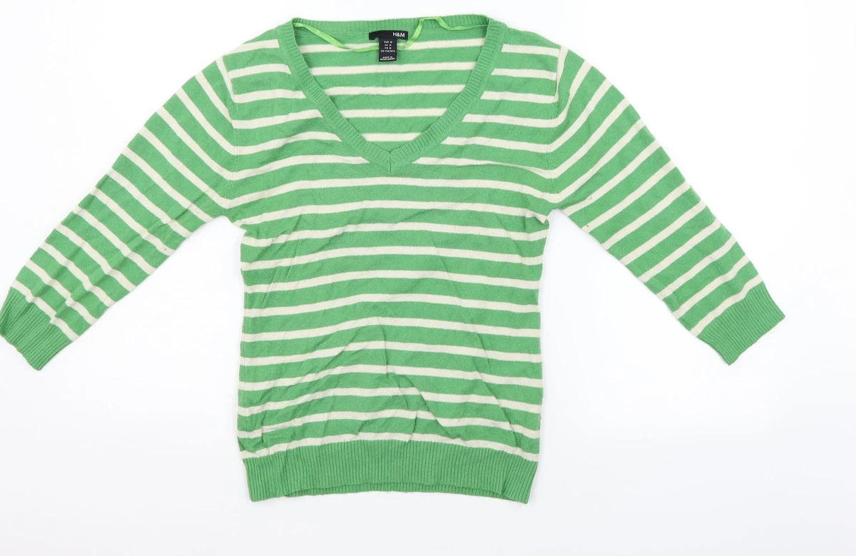 H and top m green jumper