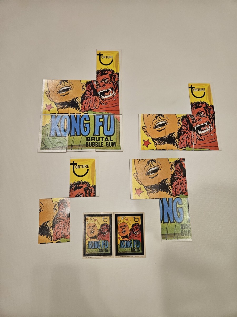 Wacky Packages Series 8 Checklist Puzzle - Kong Fu (Red backs) Hi